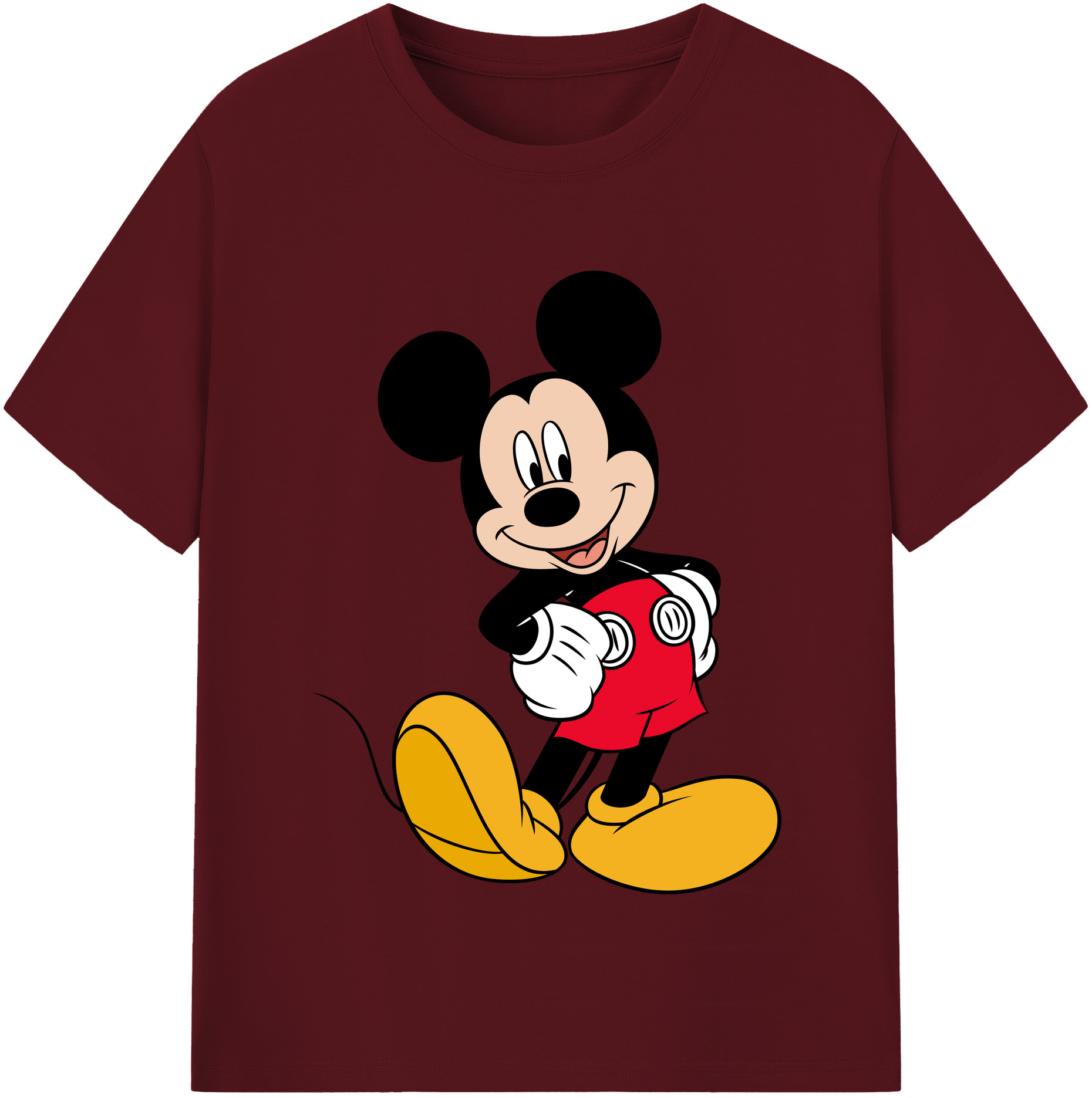 （画像用） ミッキーマウス Mickey Mouse 綿100％半袖Tシャツ（フロントプリント）
